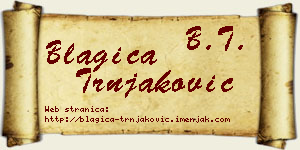 Blagica Trnjaković vizit kartica